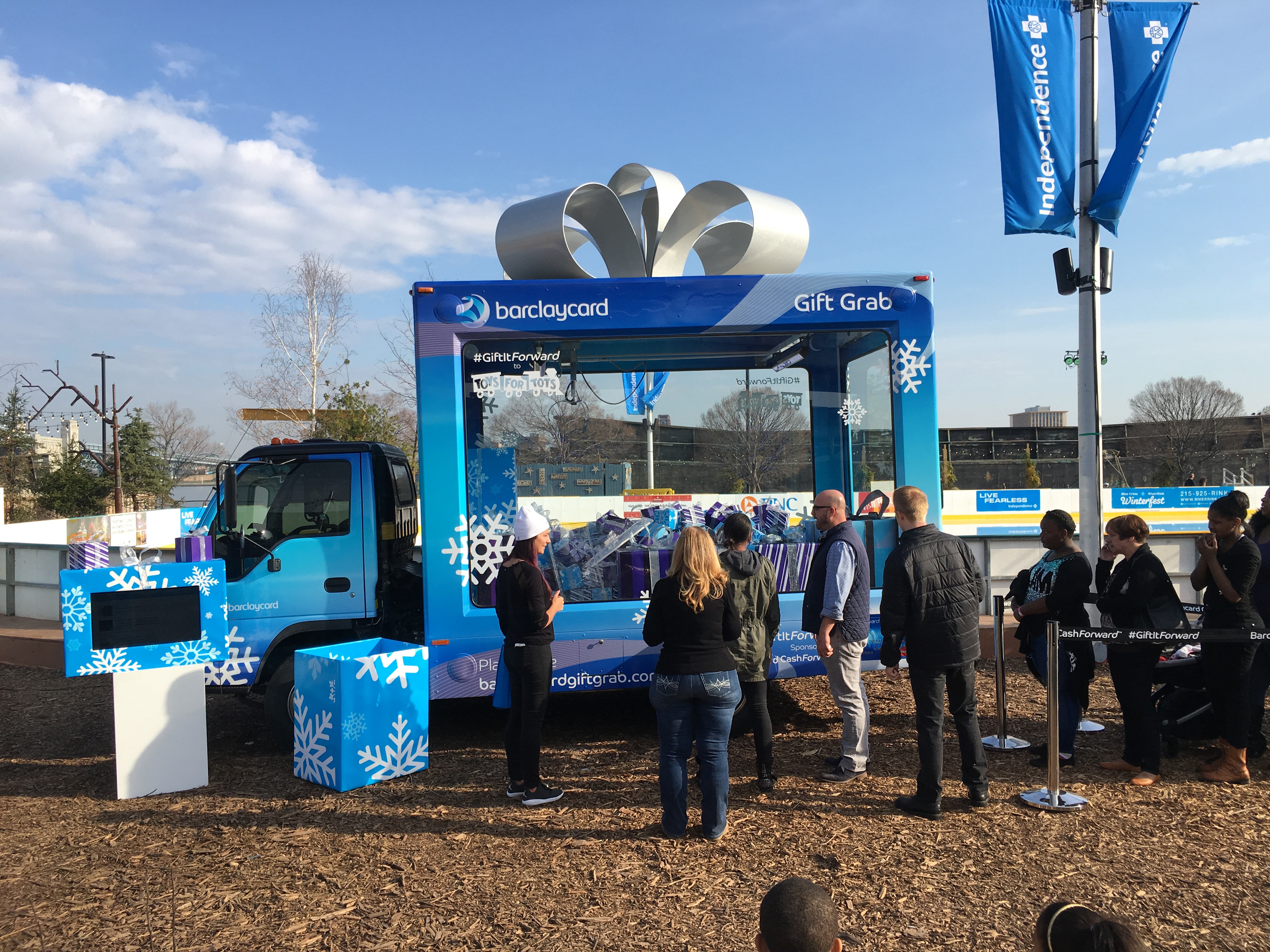 Barclay Card Gift Grab at Penn's Landing